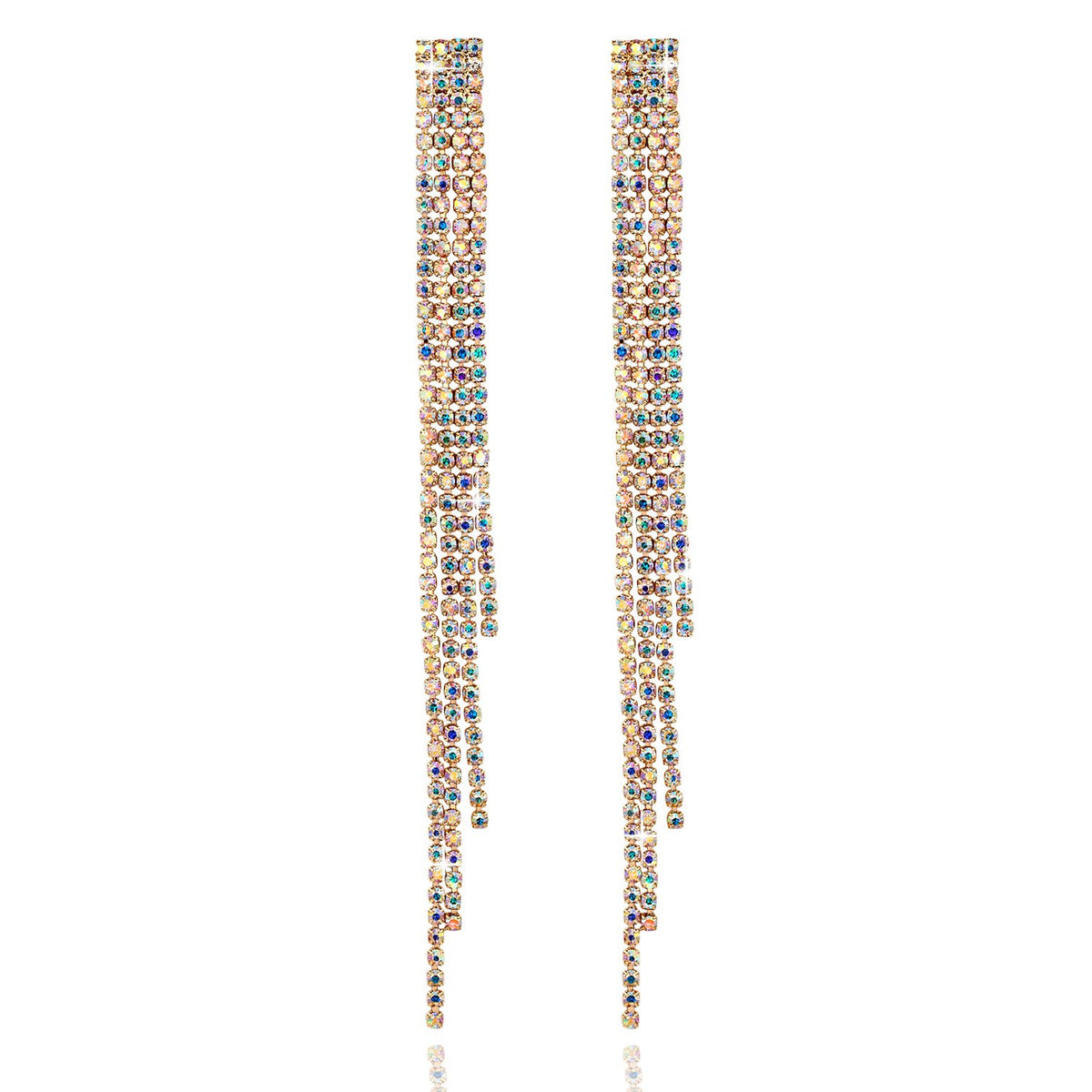 Yellow Chimes Crystals from Swarovski Glamouring Chandelier Crystal Earrings for Women and Girls
