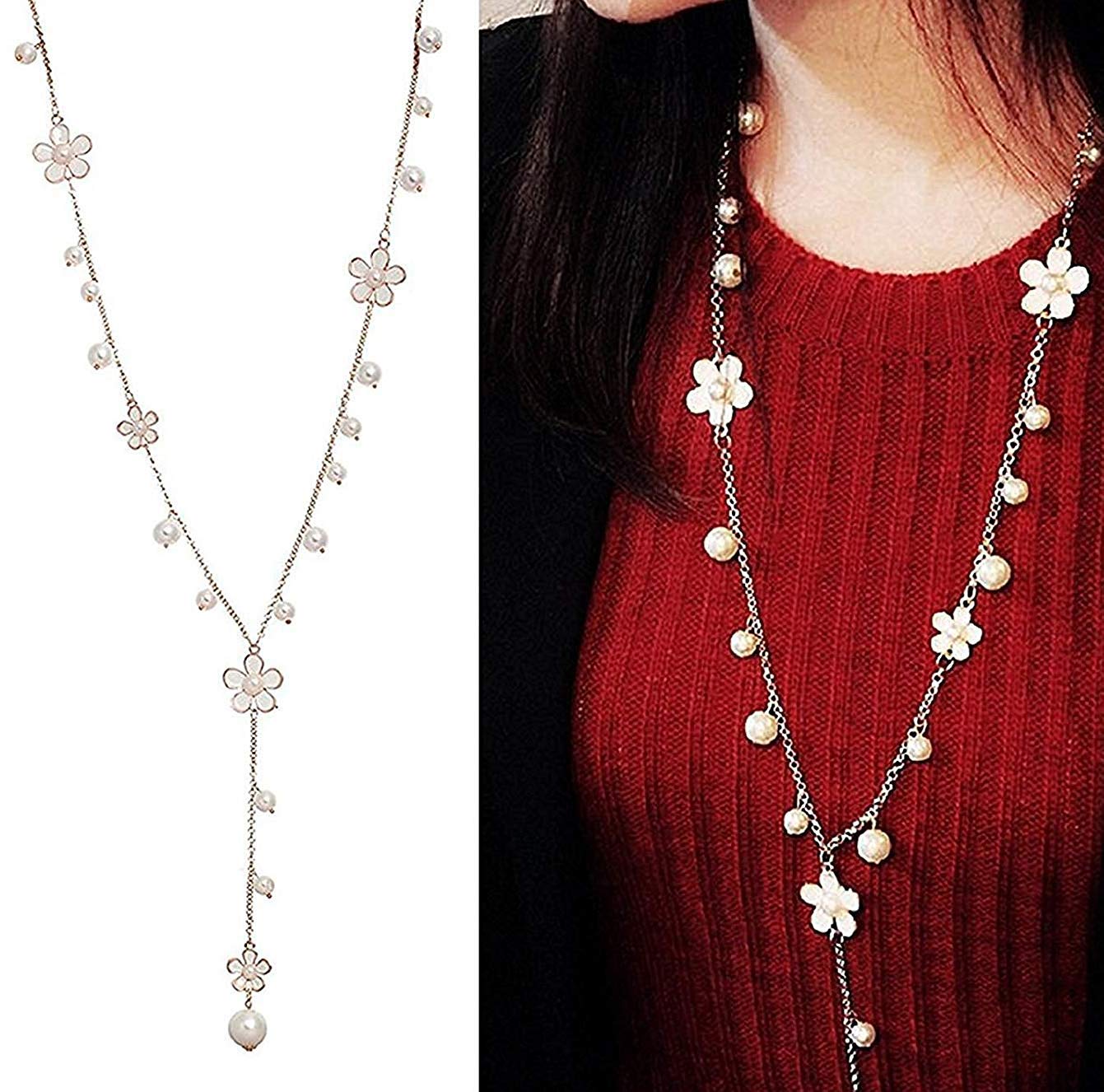 Multiple Gold Pendant Long Necklace – JewelryByTm