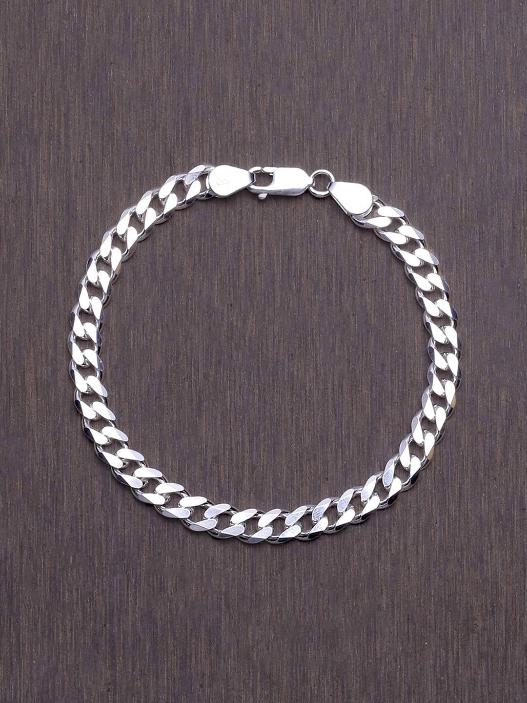 Yellow Chimes 925 Silver Bracelet for Men 925 Sterling Silver Hallmark and Certified Purity Silver Chain Bracelet for Men and Boys