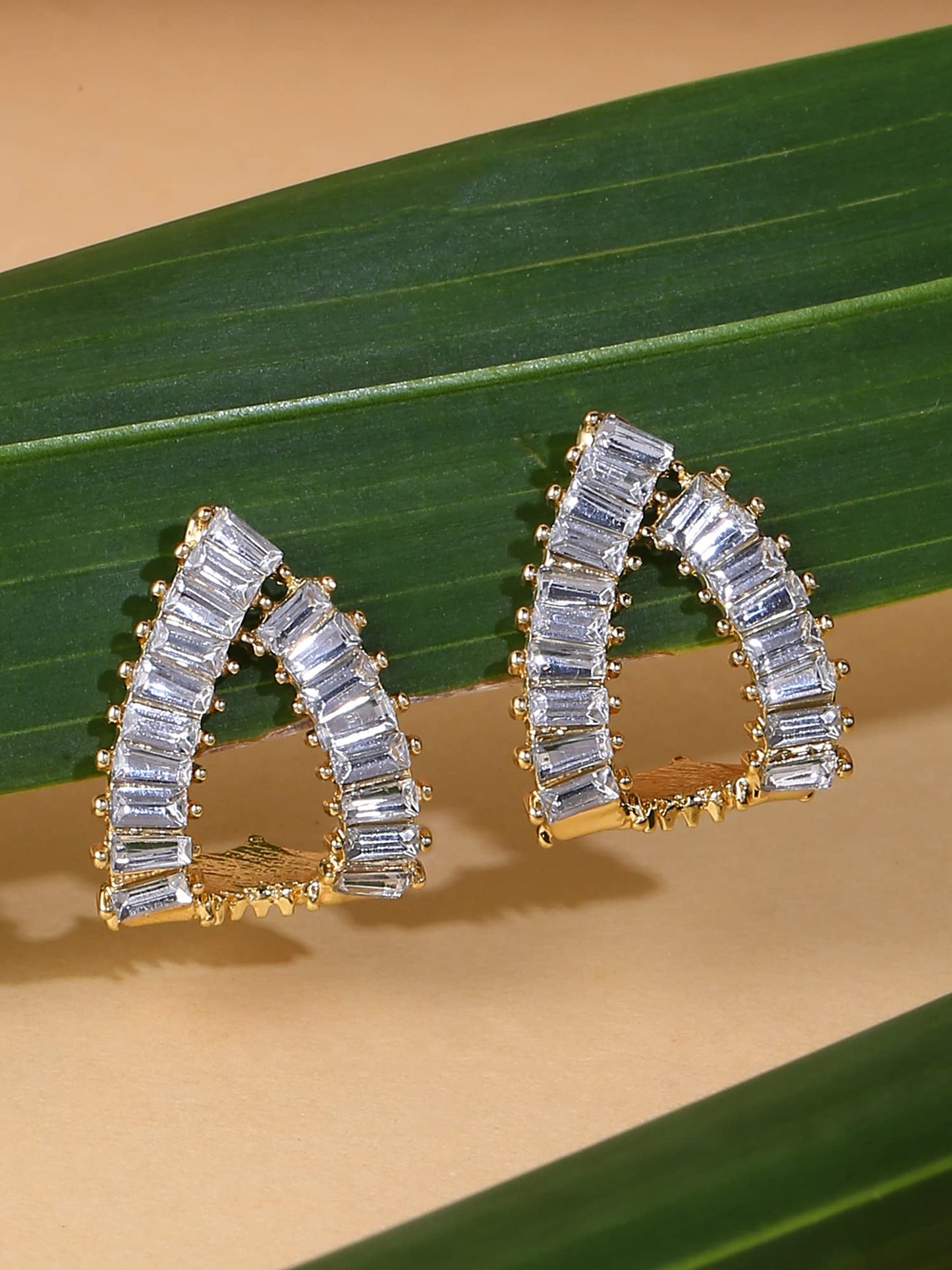 Yellow Chimes Earrings for Women and Girls Studs for Girls Gold Toned Crystal Studded Stud Earrings | Birthday Gift for girls and women Anniversary Gift for Wife