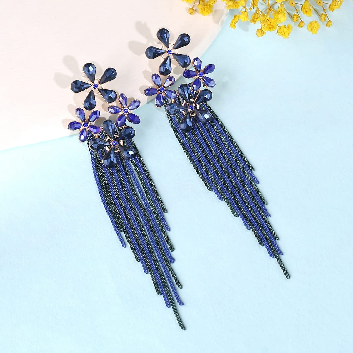 Flower Stud Crystal Earring – Neshe Fashion Jewelry