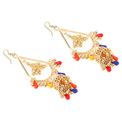 Yellow Chimes Gold Plated Multicolor Beads Jhumka Earrings for Women and Girls