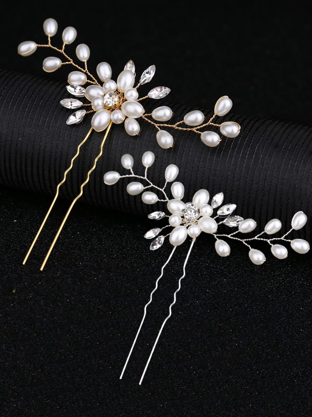 Yellow Chimes Comb Pin for Women Hair Accessories for Women Floral Comb Clips for Hair for Women Bridal Hair Pins for Women Bridal Hair Accessories for Wedding Side Pin / Comb Pin / Jooda Pin Accessories for Women