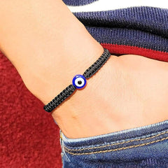 Yellow Chimes Bracelet for Men and Women | 2 Pcs of Black Beads Evil Eye Nazariya Style Bracelets for Boys and Girls | Birthday Gift for Girls and Women Anniversary Gift for Wife and Husband