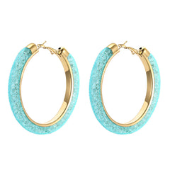 Yellow Chimes Exclusive Crystal-Filled Stylish Fashion Hoops Earrings for Women and Girls