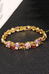 Yellow Chimes Swiss Cubic Zirconia 18K Gold Plated Bracelet for Girls and Women