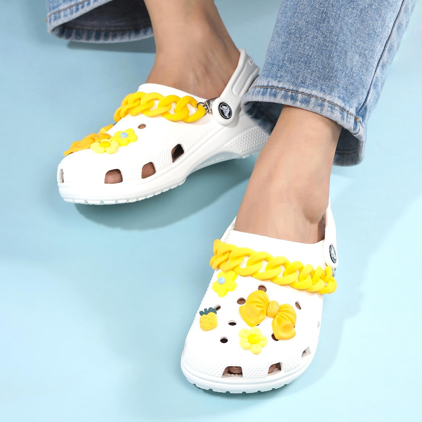 Melbees by Yellow Chimes Shoe Chains for  Kids Girls Teens | Shoe Accessories Product Design | Yellow Shoe Decoration Charms| Shoe Chains for Unisex | Shoe Chain Charms for Croc/Clogs