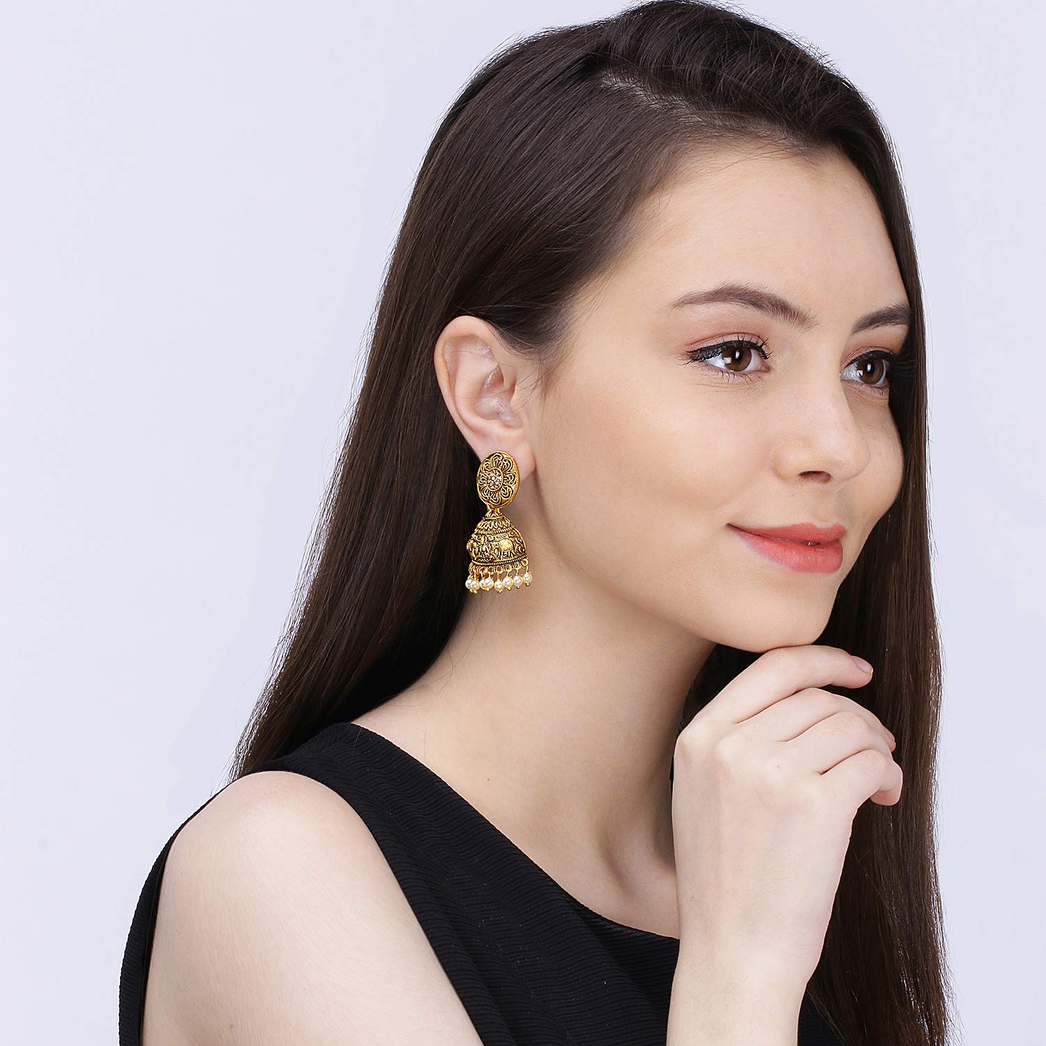 Rani Color Matte Gold Earrings (MGE234RNI)