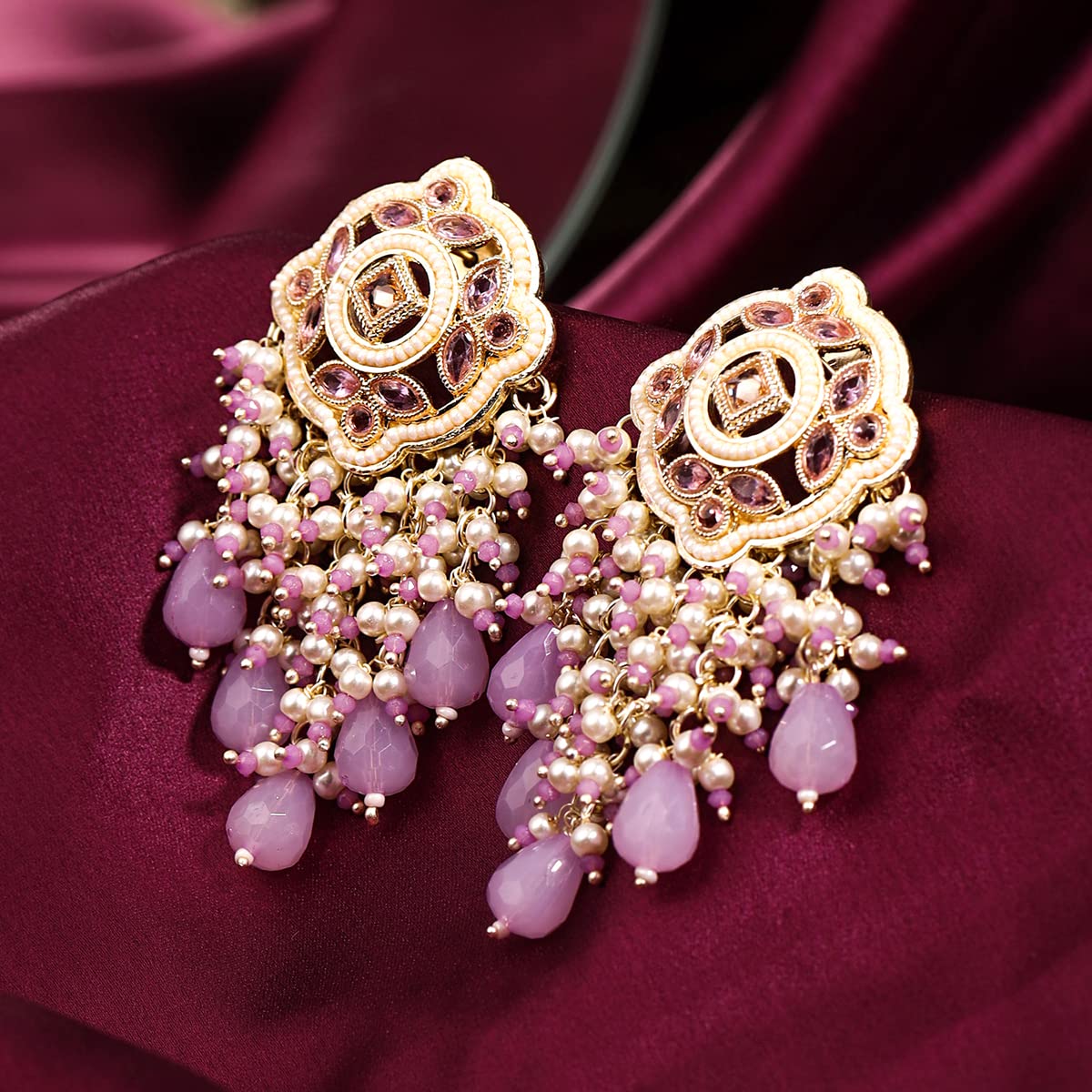 Baby Pink Jhumka Earrings Pakistani Jewelry Punjabi Earrings Indian Jhumka  Earrings Kundan Jhumkas Big Rani Polki - Etsy