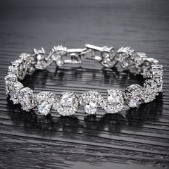Kairangi Valentine Gift for Girls Crystal CZ Bracelet for Women & Girls (YCFJBR-0005985WH)