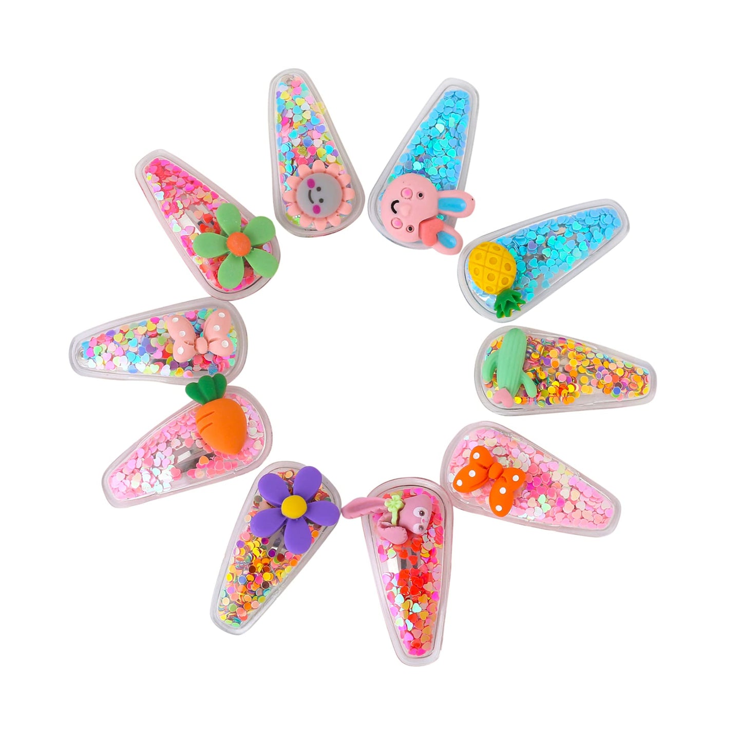 Melbees by Yellow Chimes Hair Clips for Girls Kids Hair Clip Hair Accessories for Girls Baby's 12 Pcs Multicolor Birds Shaped Snap Hair Clips Tic Tac Clips Hariclips for kids Baby Teens & Toddlers