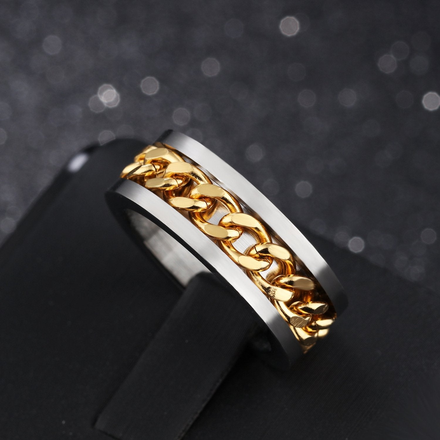 Buy Yellow Chimes Rings for Mens and Boys Crystal Ring, Gold Plated  Crystal Studded Finger Ring for Men