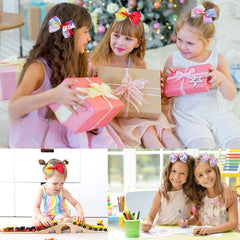 Melbees by Yellow Chimes Hair Clips for Girls Kids Hair Accessories for Girls Hair Clip Alligator Clips Set of 6 PCS Multicolor Cute Bow Hair Clips for Baby Girls Baby Hair Clips For Kids Toddlers