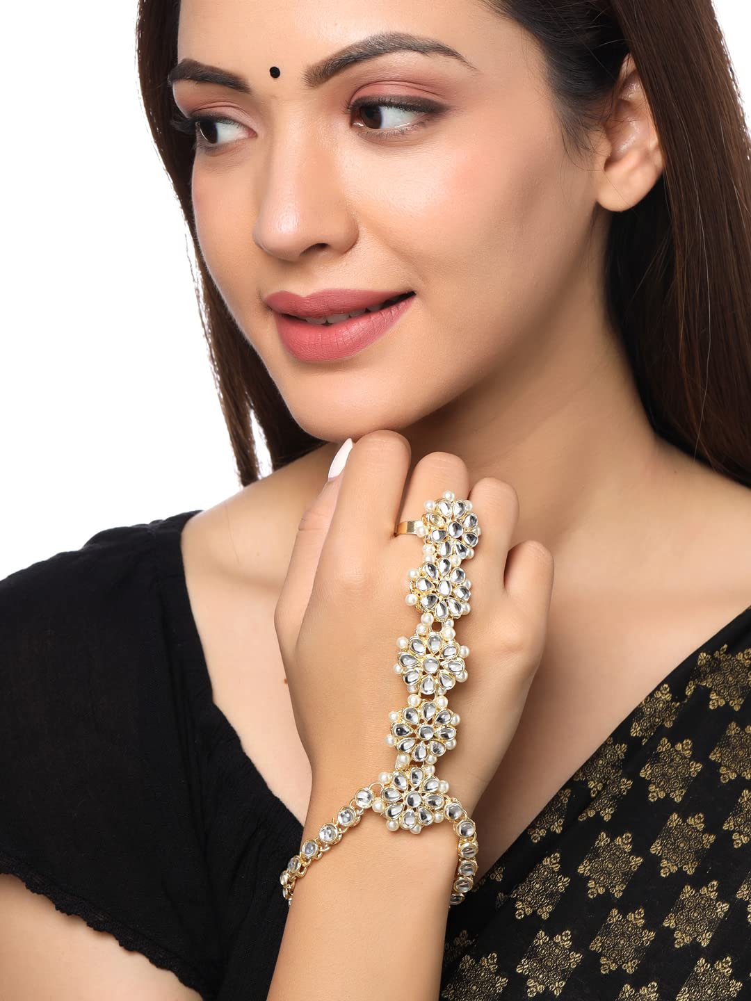 Buy Gold-Toned & Green Bracelets & Bangles for Women by ZAVERI PEARLS  Online | Ajio.com