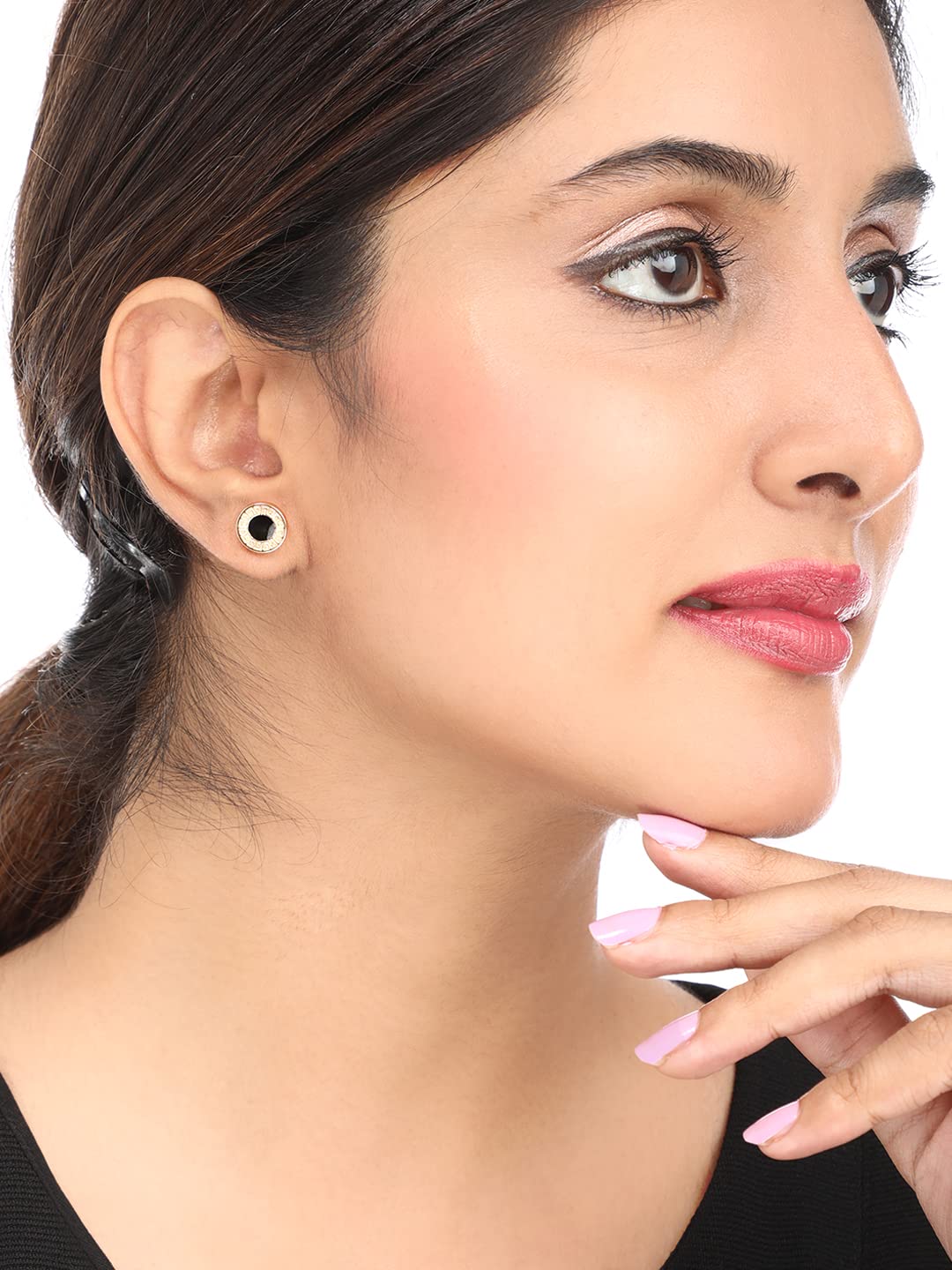 Jewelery Mens Earrings  Womens Earrings Stainless Steel Black Silver  Black Gold Piercing Screw Earring Stud