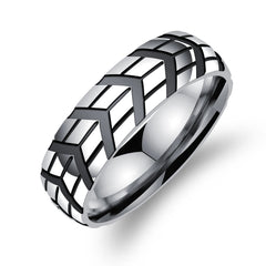 Yellow Chimes Rings for Men Western Style Stainless Steel band designed Contemporary Ring for Men and Boys
