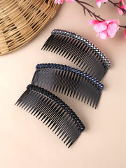 Yellow Chimes Comb Pin for Women Hair Accessories for Women Western Comb Clips for Hair for Women Set of 3 Pcs Juda Pin Hair Pins for Women Side Pin / Comb Pin / Juda pin Accessories for Women