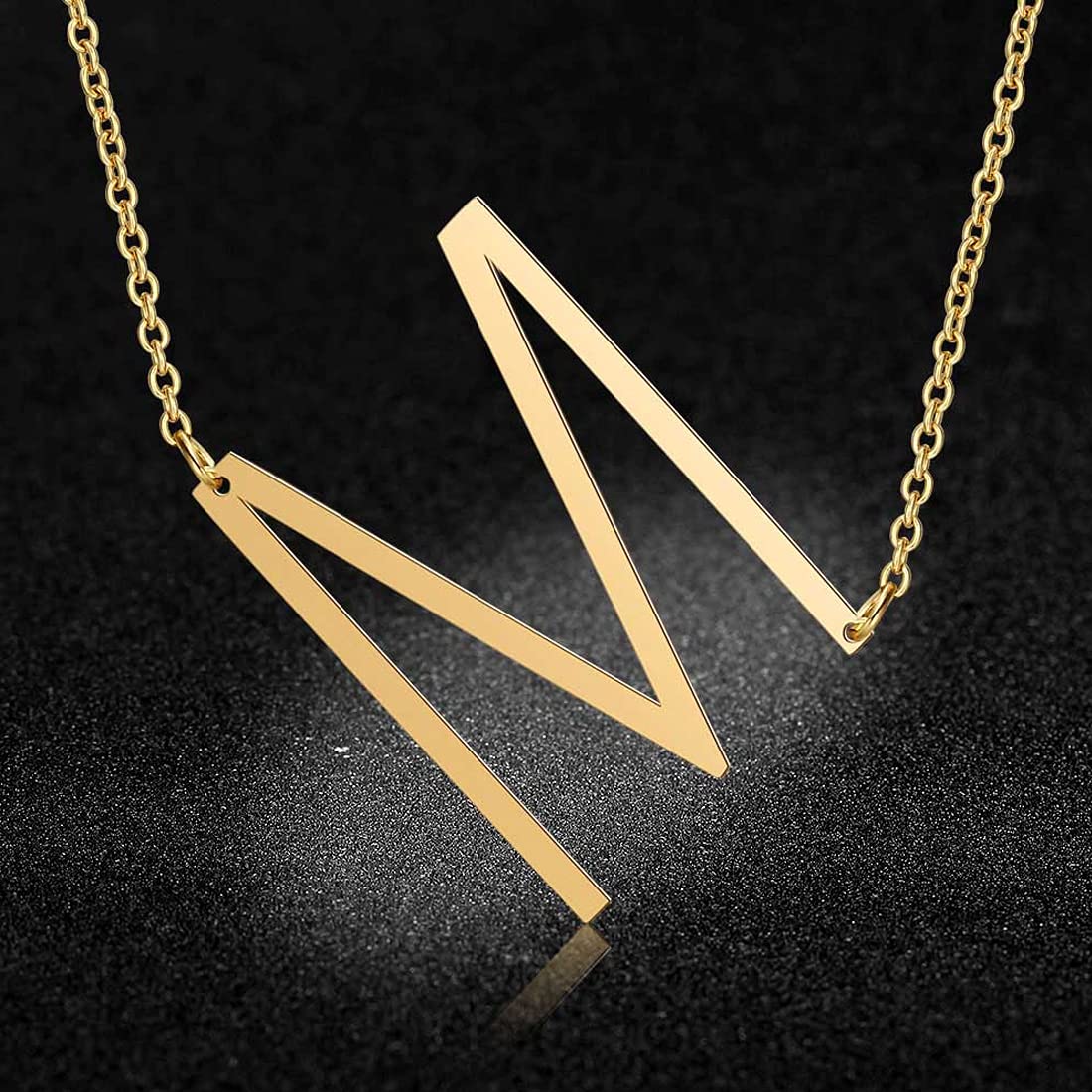 Yellow Chimes Latest Fashion Stainless Steel Gold Plated Initial Pendant with Alphabet M for Women and Girls (YCFJPD-ALPHBTM-GL)