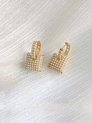Yellow Chimes Earrings For Women Gold Tone Rectangular Shape Pearl Beaded Drop Earrings For Women and Girls