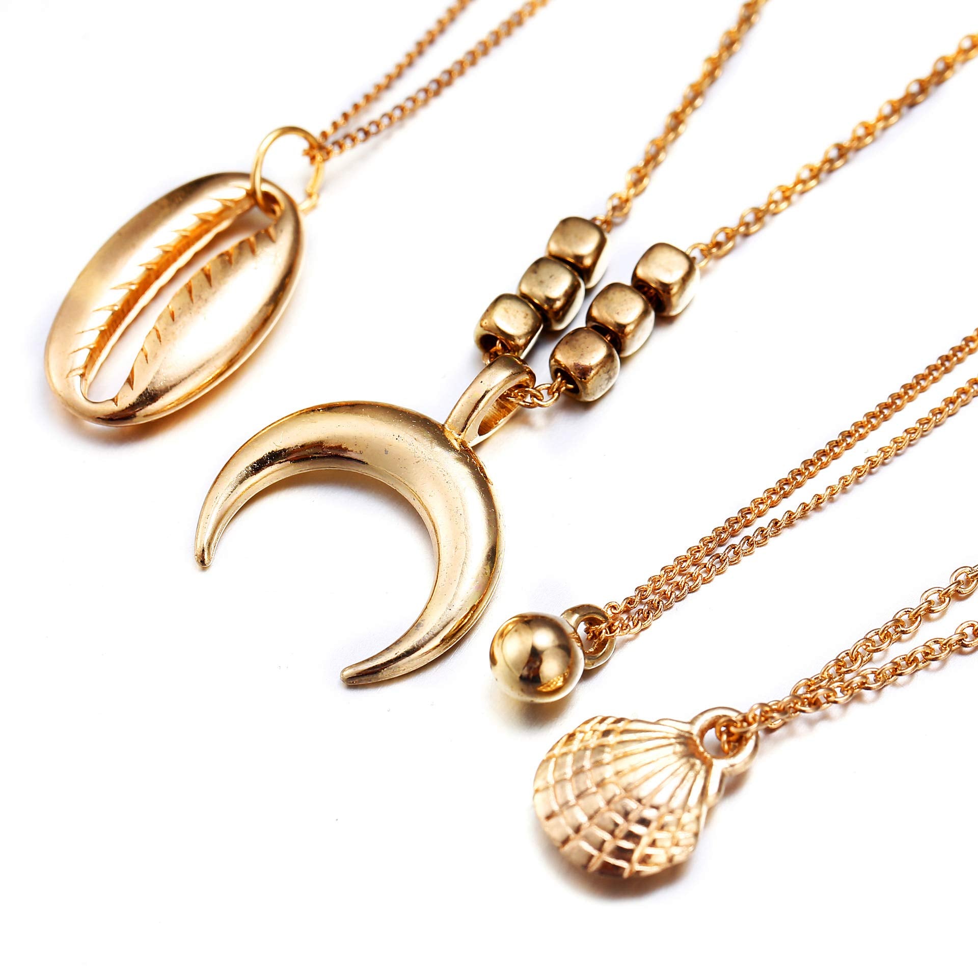 Yellow Chimes Trendy Fashion Multilayered Gold Plated Moon Choker Necklace for Women and Girls