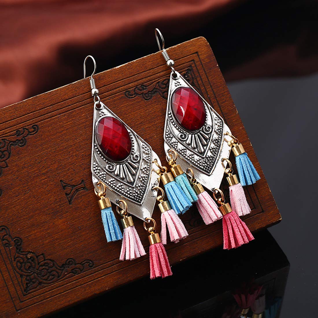 Yellow Chimes Tribal Fashion Bohemian Alloy Tassel Earring for Women and Girls