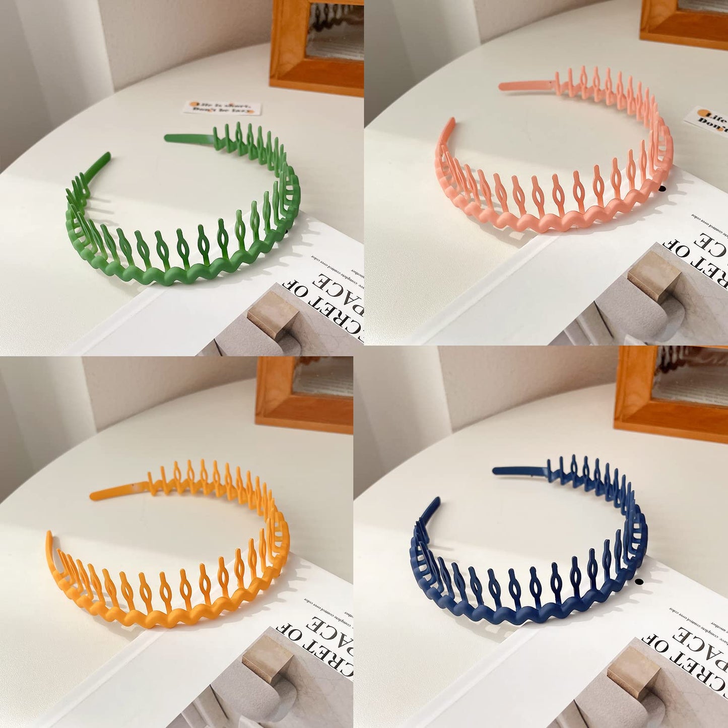 Yellow Chimes Hair Bands for Girls & Women Hair Accessories for Women 5 Pcs Multicolor Hairband for Women Head Band Zigzag Hairband for Women Birthday Gift for Women & Girls