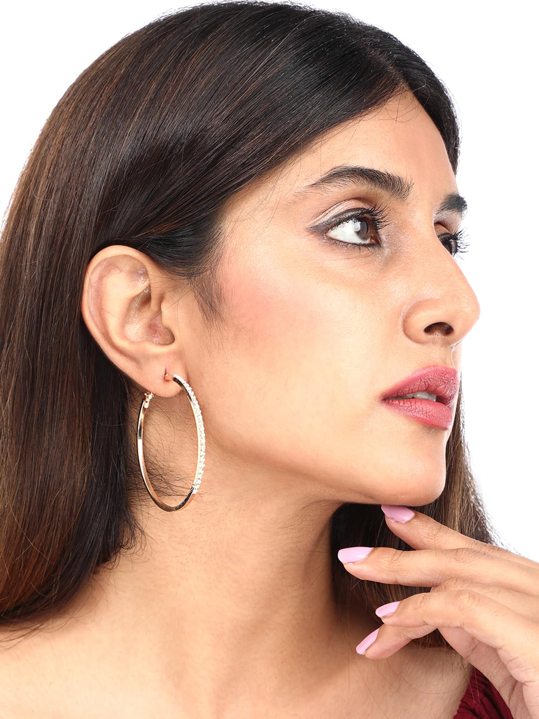 Kairangi Earrings for Women and Girls Fashion Multicolor Hoop Earrings | 3 Pairs Silver Gold Rose Gold Toned Hoops Earring Set | Birthday Gift for Girls & Women Anniversary Gift for Wife