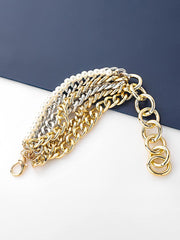Yellow Chimes Bracelet For Women Multicolor Connected Chain Designed Multilayer Bracelet For Women and Girls