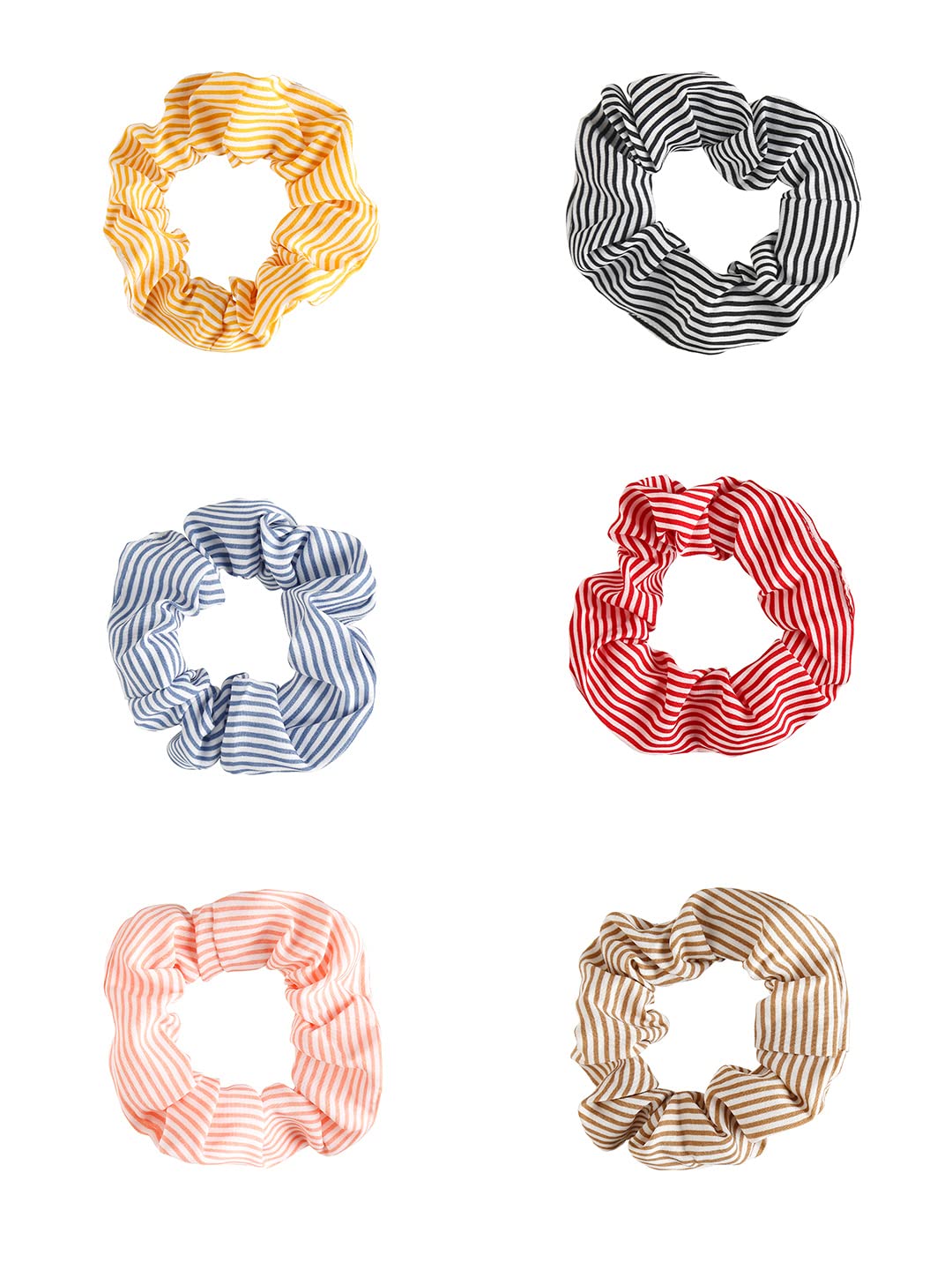 Yellow Chimes Scrunchies for Women Hair Accessories for Women 6 Pcs Satin Scrunchies Set Floral Print Rubber Bands Multicolor Scrunchie Ponytail Holders Hair Ties for Women and Girls Gifts for Women and Girls