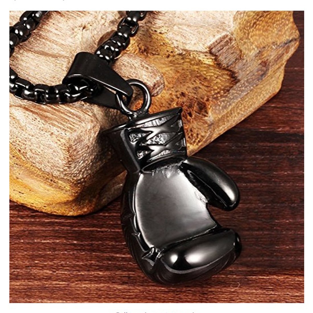 Yellow Chimes Boxing Glove Silver Steel Pendant for Men (Silver) (YCSSPD-G1018J-SL)