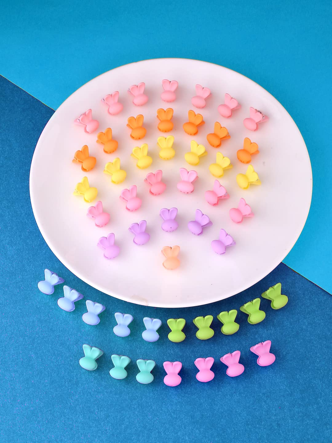 Melbees by Yellow Chimes Hair Clips for Girls Kids Hair Accessories for Girls Hair Claw Clips for Girls Kids Multicolor Small Claw Clip 50 Pcs Mini Hair Claw Clips for Girls Baby's Clutchers for Hair