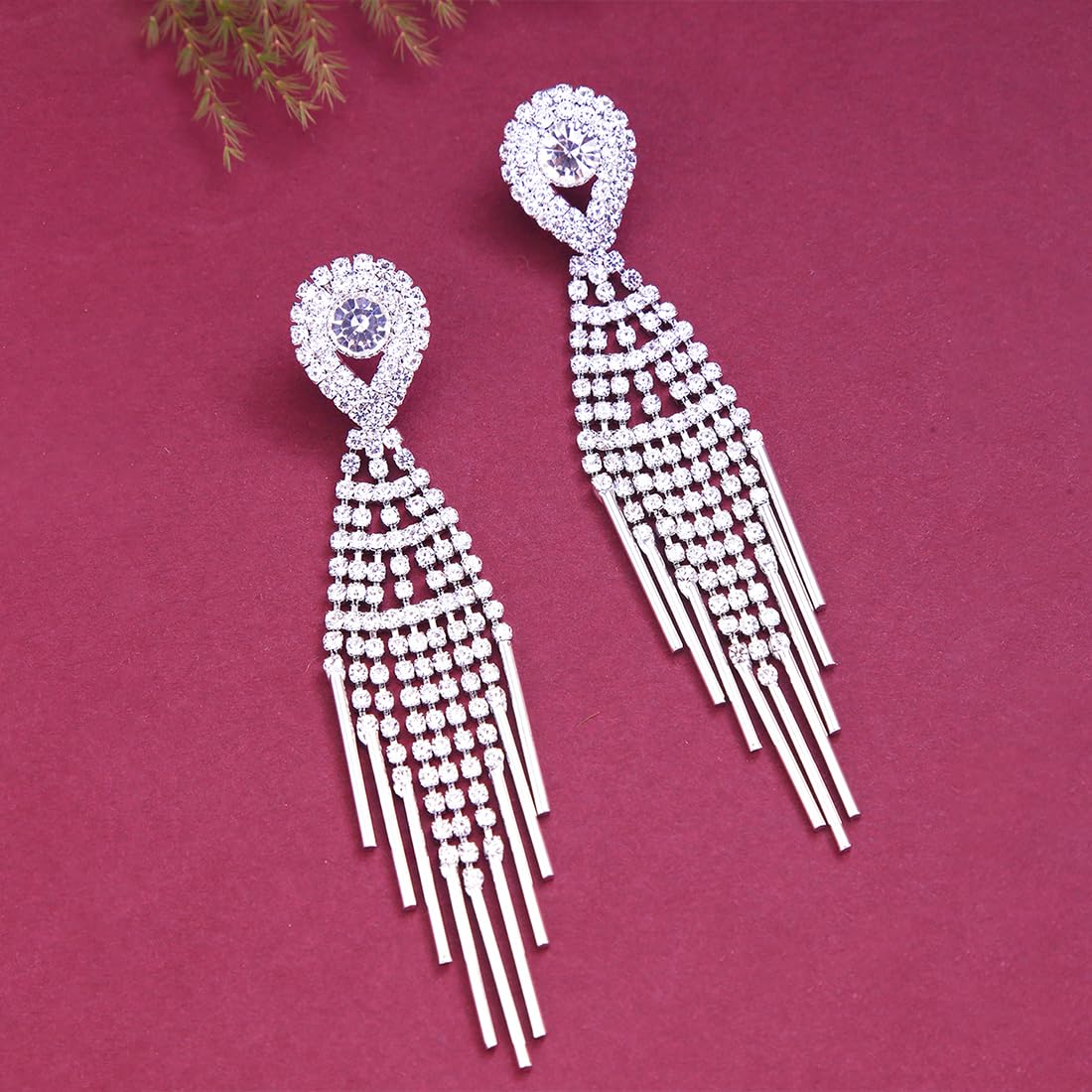 Long dangler earrings for women online | handmade with filigree –  Silverlinings