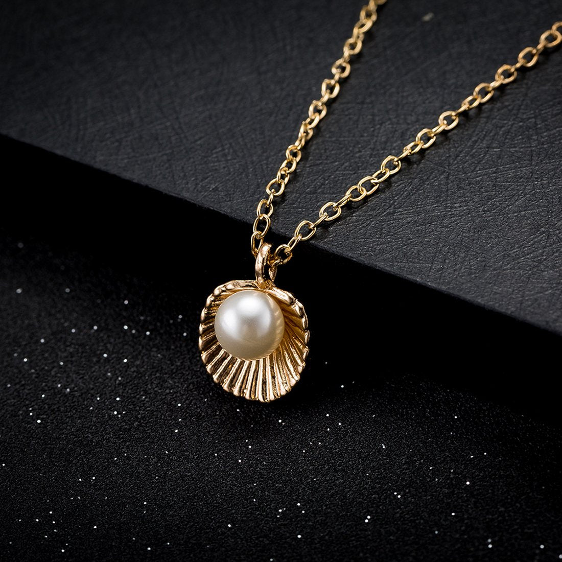 Yellow Chimes Pearl On Shell Rose Gold Fancy Pendant for Girls and Women