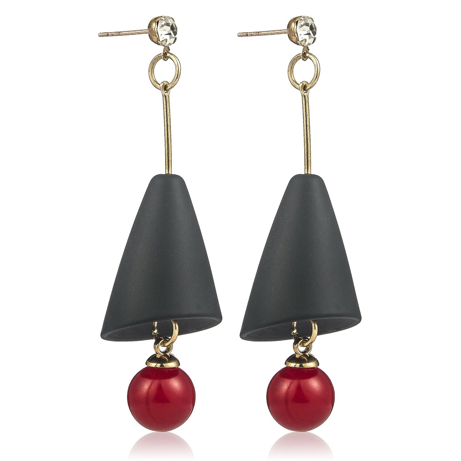 Yellow Chimes Moxie Collection Black Bell Designer Earrings for Women and Girls