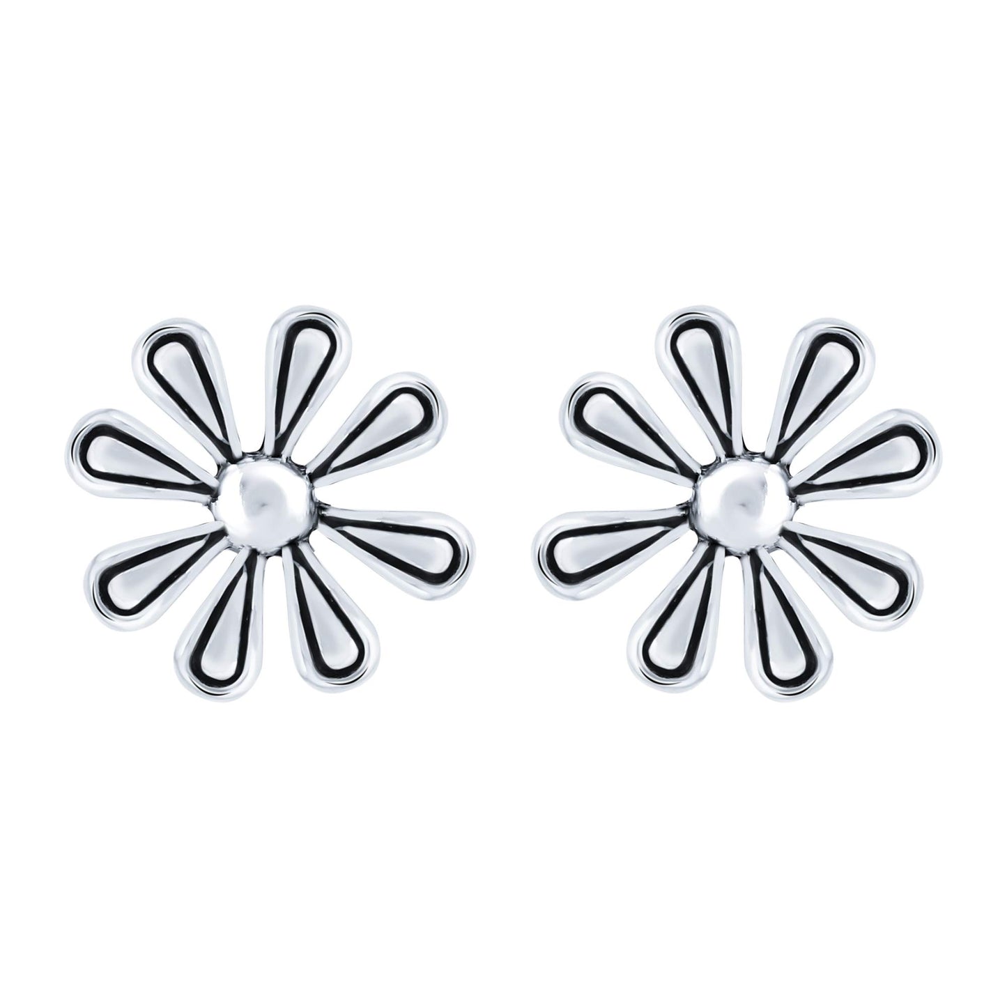 Yellow Chimes 925 Sterling Silver Hallmark and Certified Purity Flower Studs Earrings for Women and Girls