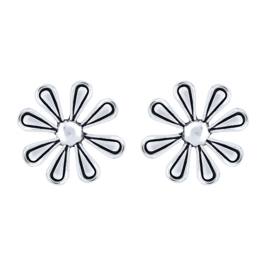 Yellow Chimes 925 Sterling Silver Hallmark and Certified Purity Flower Studs Earrings for Women and Girls