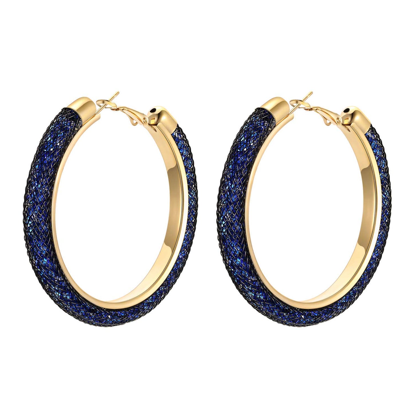 Yellow Chimes Exclusive Crystal-Filled Stylish Fashion Hoops Earrings for Women and Girls