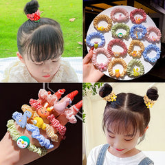 Melbees by Yellow Chimes Hair Rubber Bands for Girls Kids Hair Accessories for Girls Rubberbands Pony Holders 10 Pcs Multicolor Cute Charm Small Ponytail Holders for Girls Kids Teens Toddlers
