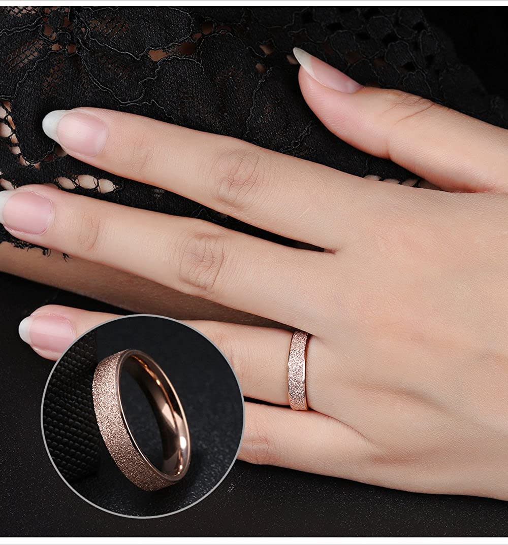 Yellow Chimes Dazzling Stardust Rose Gold Stainless Steel Ring for Girls & Women