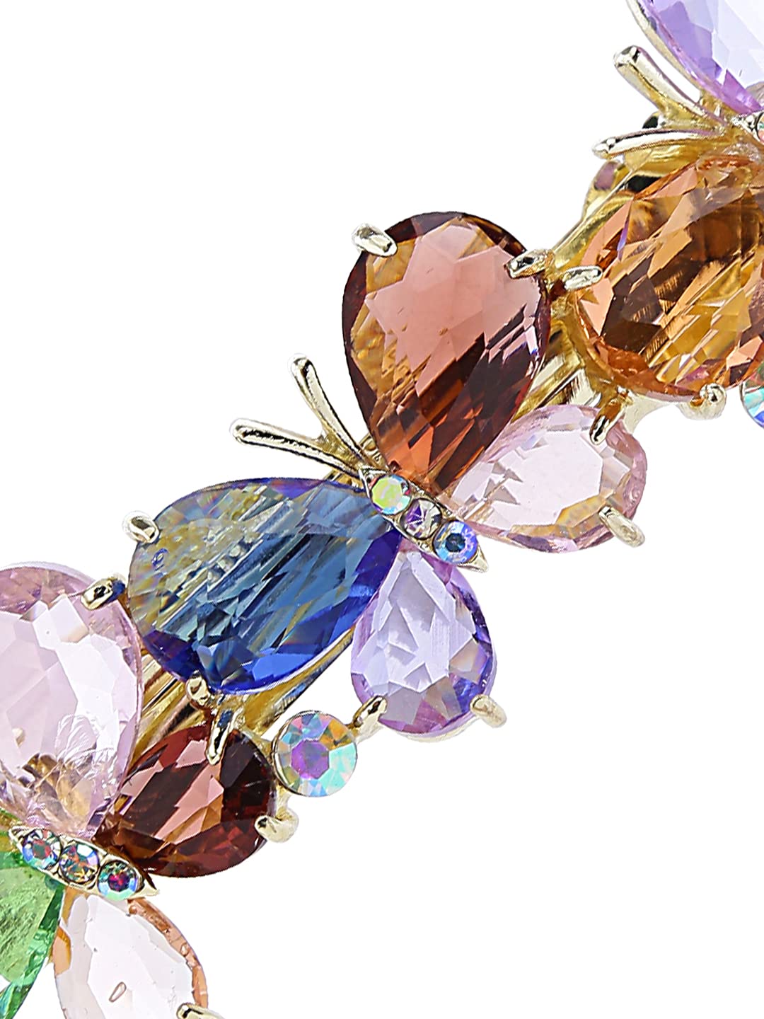 Yellow Chimes Hair Clips for Women Girls Barrette Hair Clips for Women Hair Accessories for Women Butterfly Clips for Women Multicolor Crystal French Barrette Hair Clips for Women and Girls Gift For Women & Girls