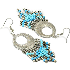 Yellow Chimes Modern Fusion Fancy Party Ware Silver Plated Beads Alloy Dangle Earring for Women And Girls
