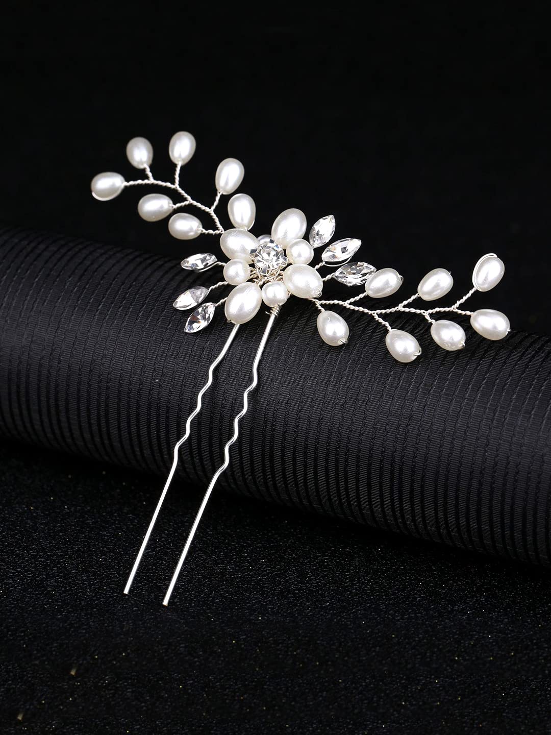 Yellow Chimes Comb Pin for Women Hair Accessories for Women Floral Comb Clips for Hair for Women Bridal Hair Pins for Women Bridal Hair Accessories for Wedding Side Pin / Comb Pin / Jooda Pin Accessories for Women