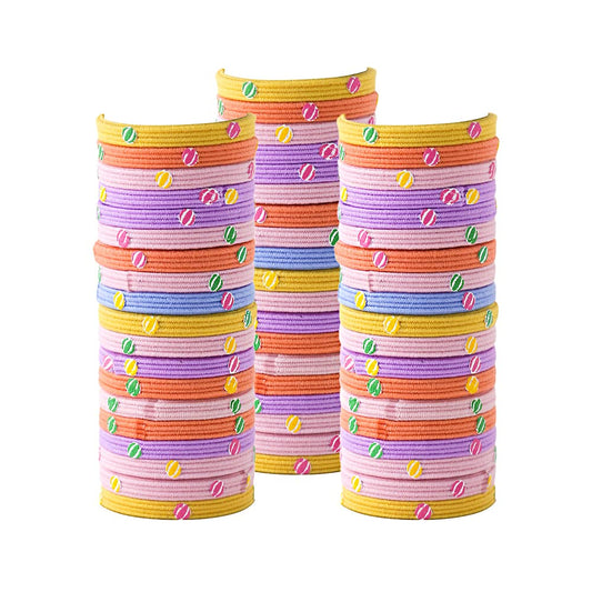 Melbees by Yellow Chimes Hair Rubber Bands for Girls Kids Hair Accessories for Girls Set of 62 Pcs Rubberbands Multicolor Soft & Stretchy Small Ponytail Holders with Storage Box for Girls Kids Teens Toddlers