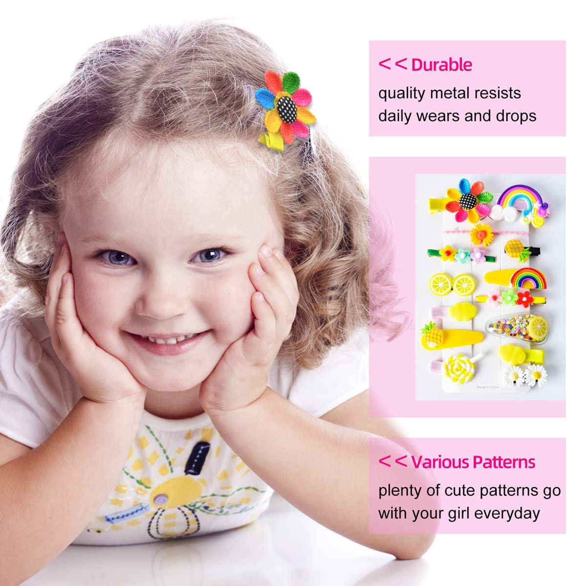 Melbees by Yellow Chimes Hair Clips for Girls Kids Hair Clip Hair Accessories For Girls Cute Characters Pretty Tiny Hair Clips for Baby Girls 14 Pcs Multicolor Alligator Clips for Hair Baby Hair Clips For Kids Toddlers