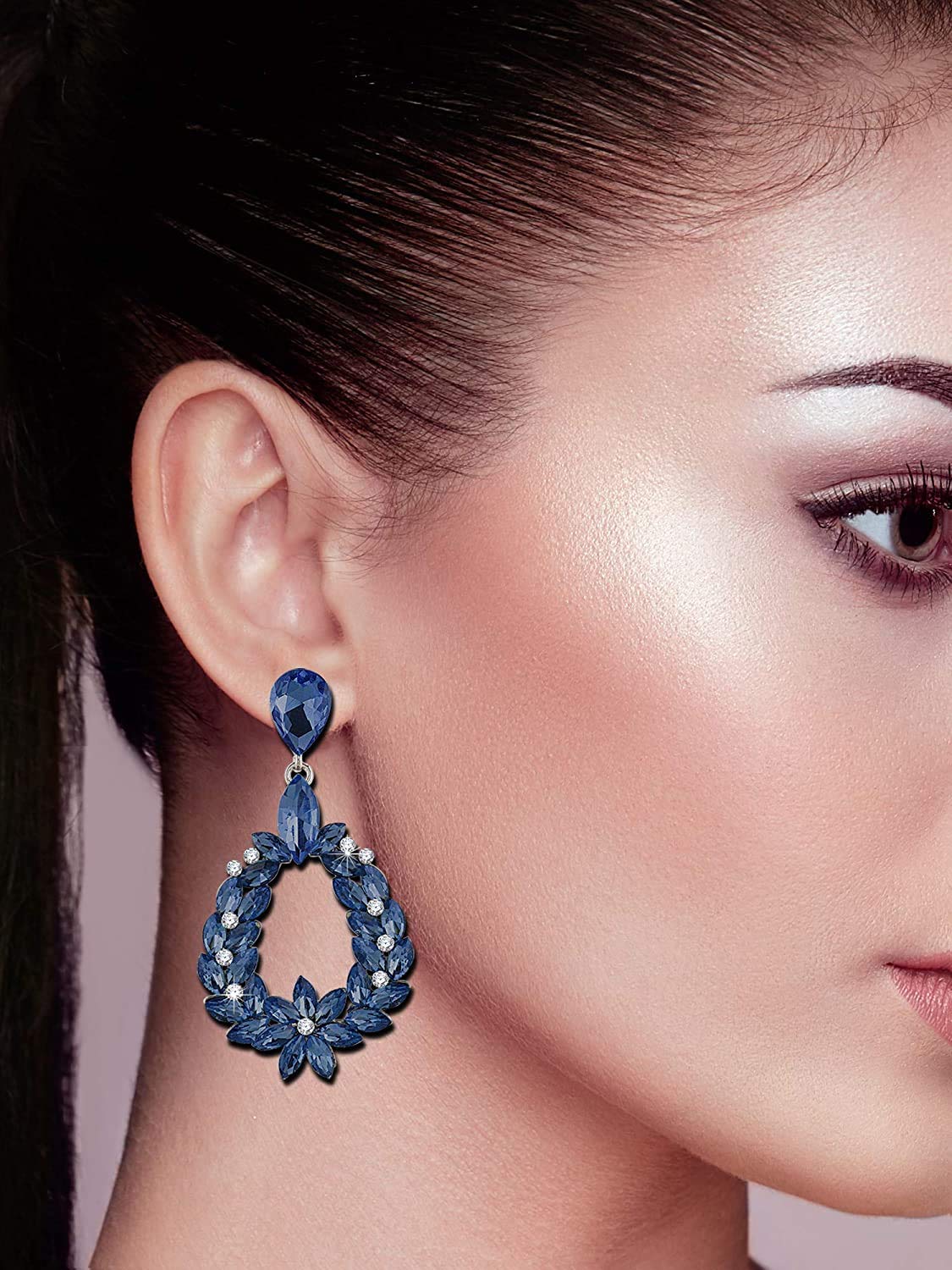 Royal Blue Stone Earrings for Casual and Festive Wear - Beatnik