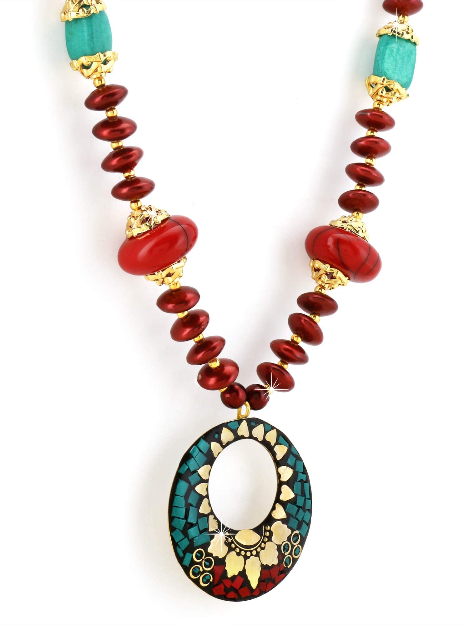 Tibetan Mala Beads | Gemstone Inlaid Black Yak Bone – Lhasa Artisan Brand