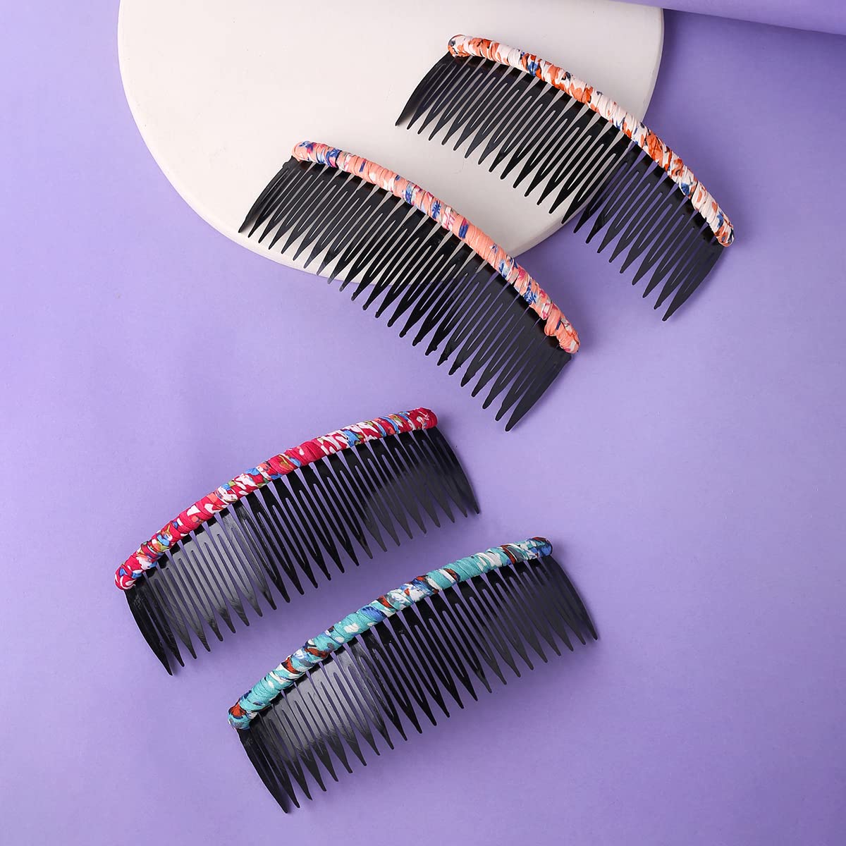 Yellow Chimes Comb Pin for Women Hair Accessories for Women Western Comb Clips for Hair for Women Set of 4 Pcs Juda Pin Hair Pins for Women Side Pin/Comb Pin/Juda pin Accessories for Women