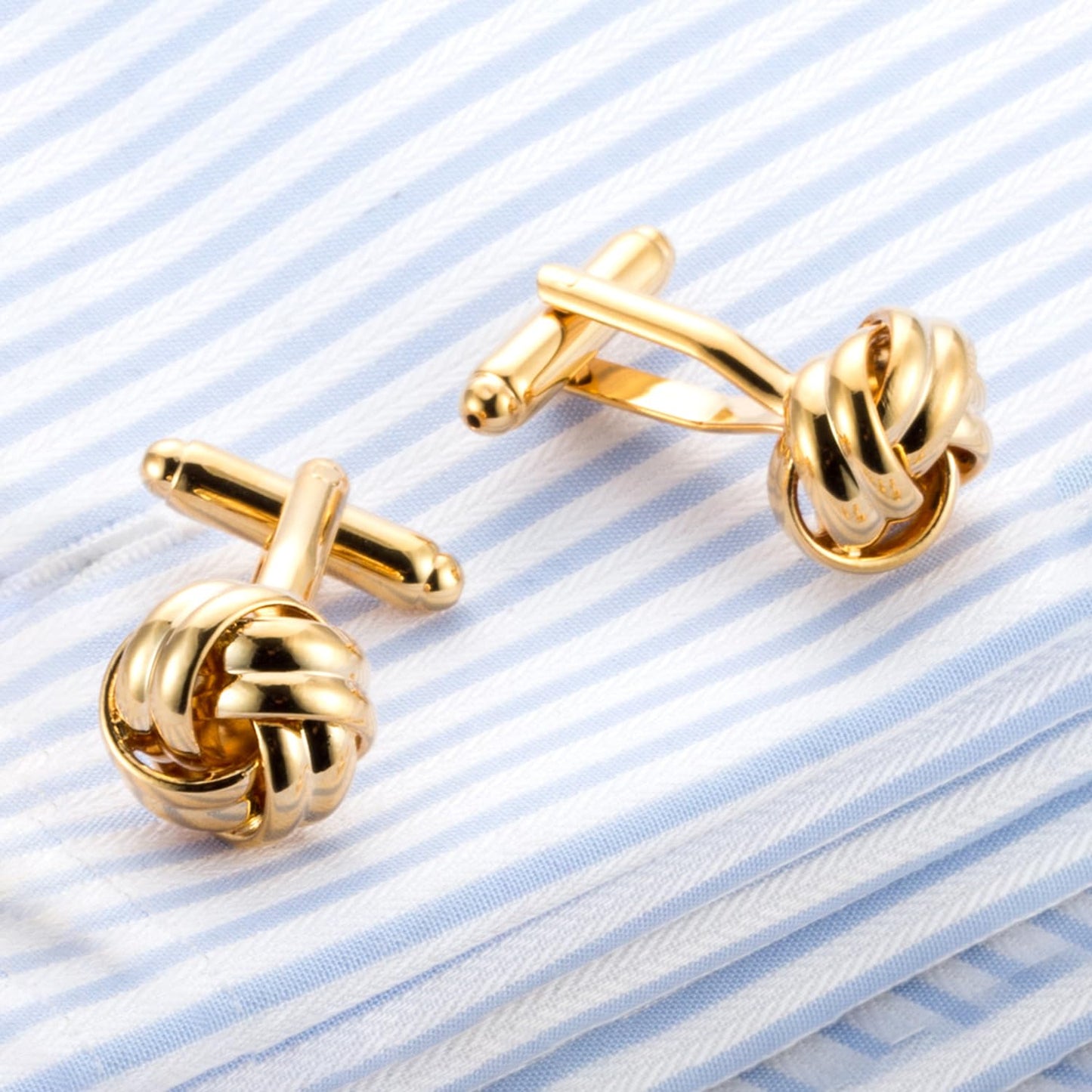 Yellow Chimes Cufflinks for Men and Boys Gold Tone Stainless Steel Knot Designed Cufflink Birthday Gift for Men and Boys Anniversary Gift for Husband