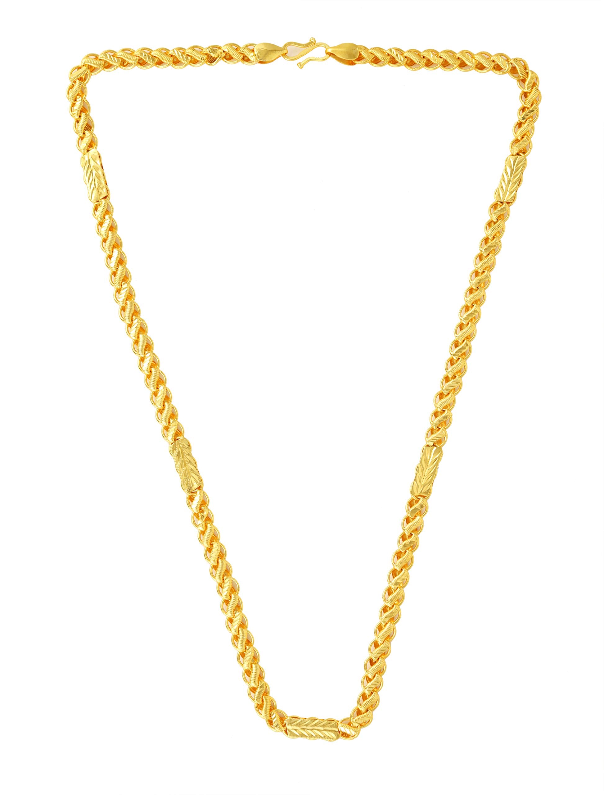 Yellow Chimes 24 Inch Gold-Plated Stylish & Trendy Latest Fashion Designer Golden Neck Chains for Men & Boys
