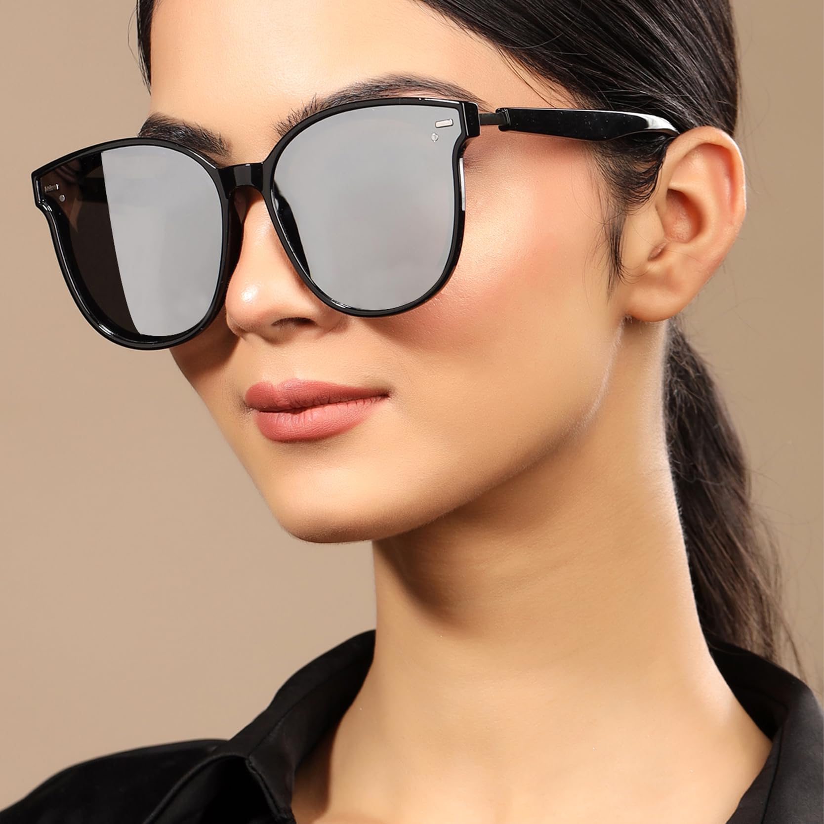 Buy Air Strike Grey & Golden Lens Golden & Brown Frame Stylish Sunglasses  For Men Women Boys & Girls - HCMBO7750 Online